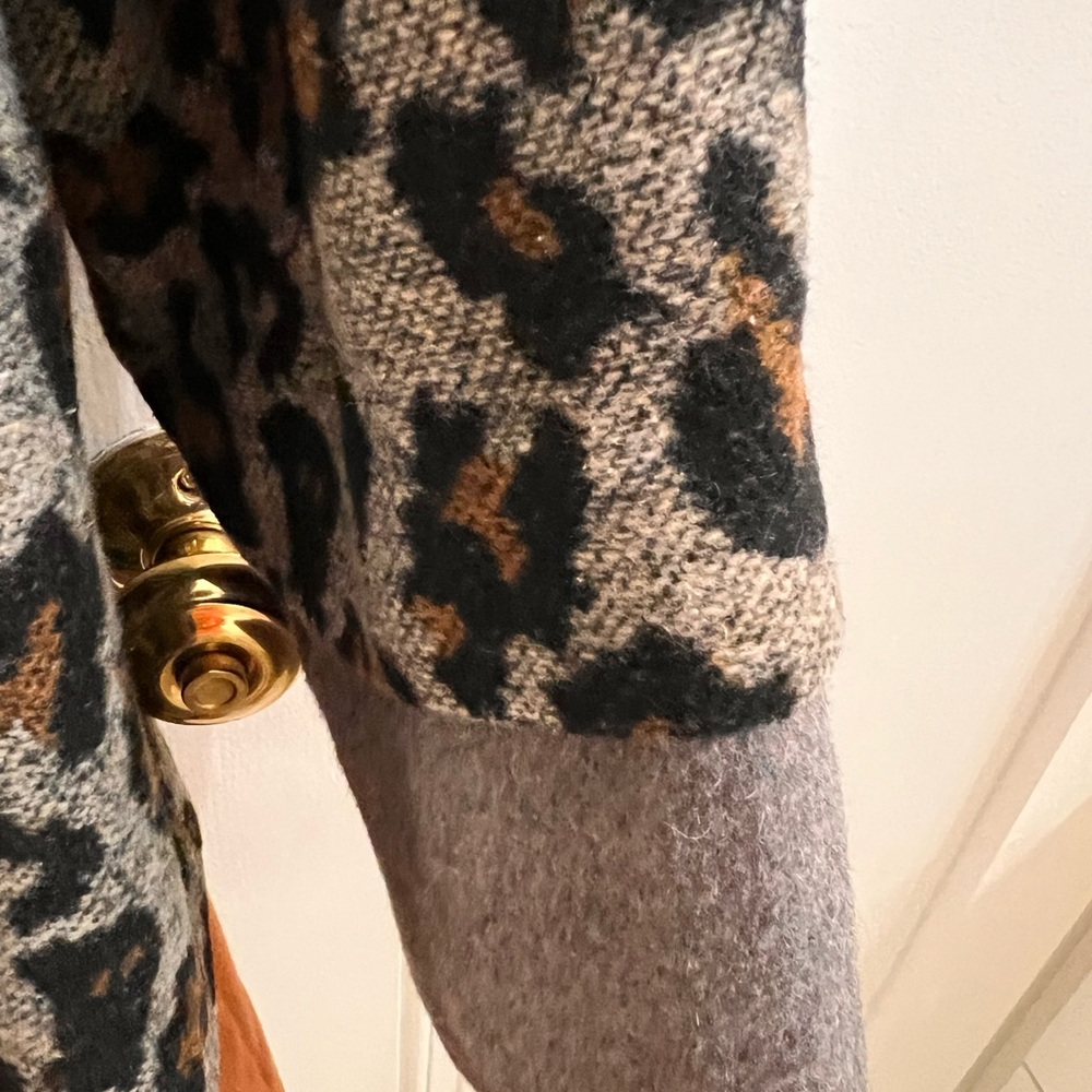 NWT Logo by Lori Goldstein Leopard Animal Jacquard Coat Rust A282170 Size 20W - Picture 4 of 6